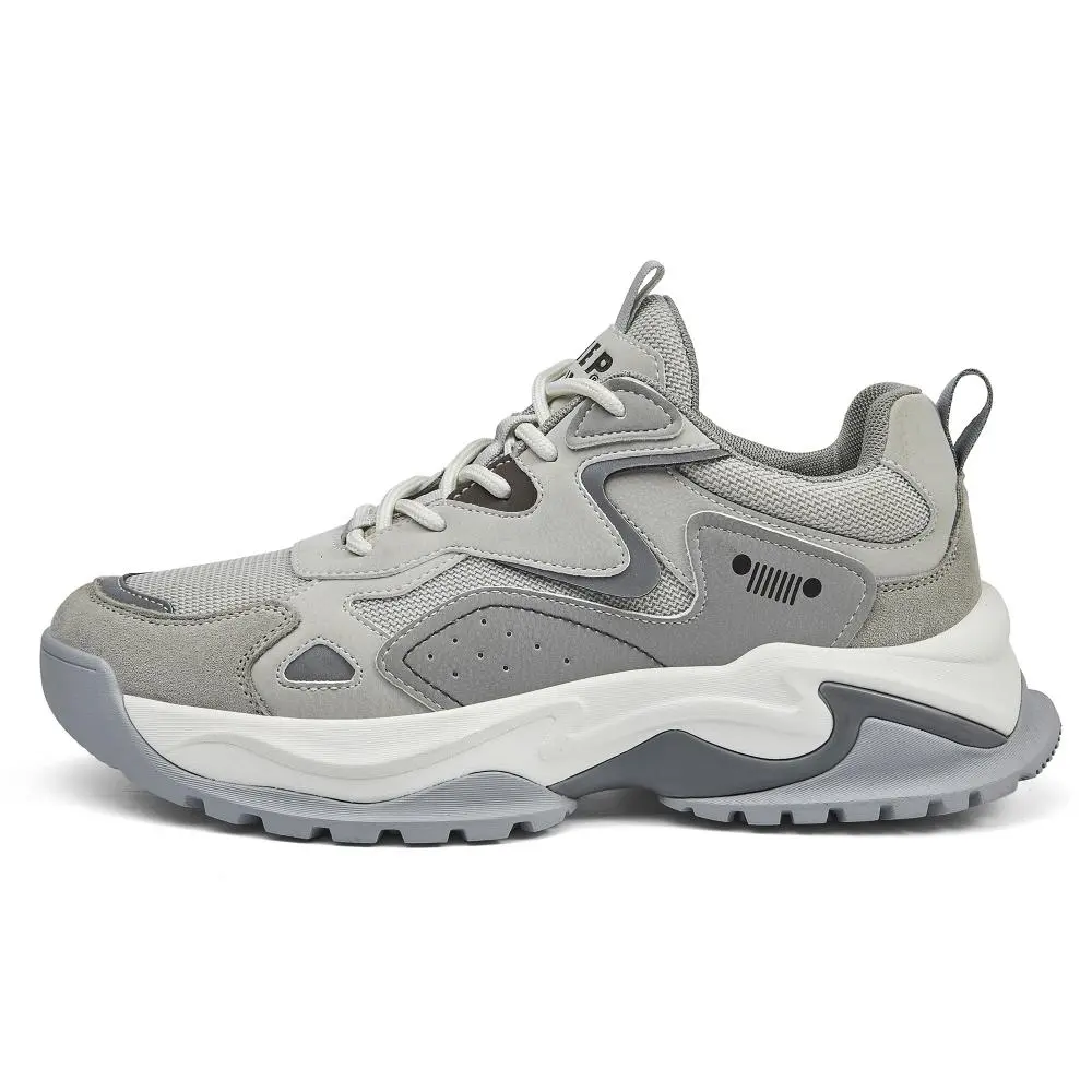 JEEP SPIRIT Low Top Chunky Sneakers Men's Moon Dust Gray