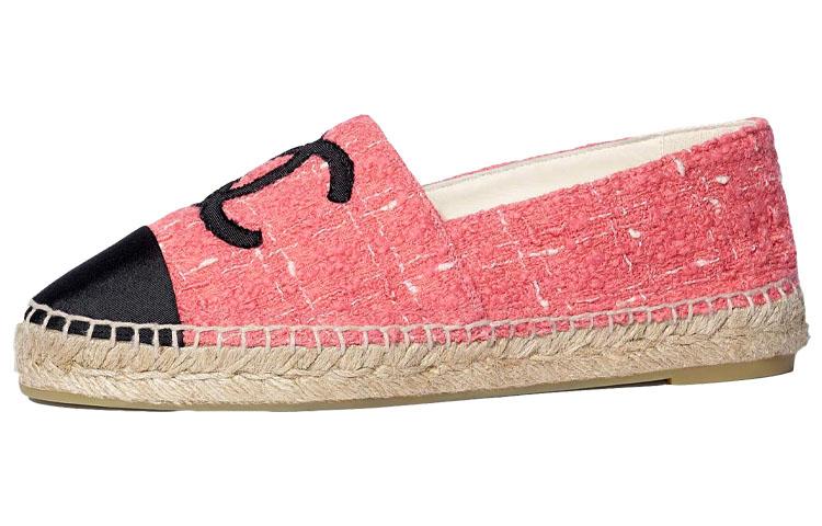 CHANEL Casual Single Shoes Women's Pink Black