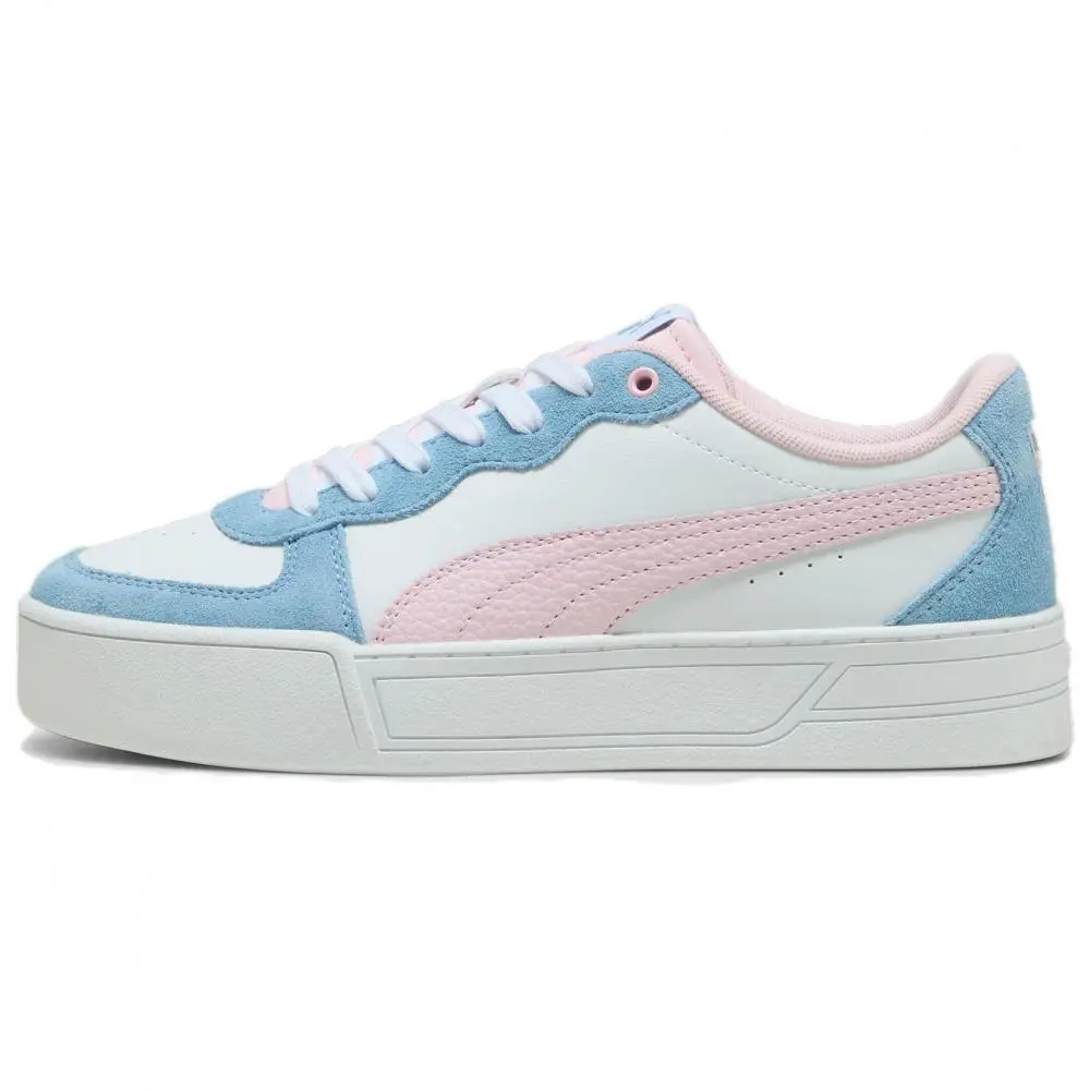 PUMA Sky Series Anti Slip Wear Resistant Low Top Skateboard Shoes Women's White Blue