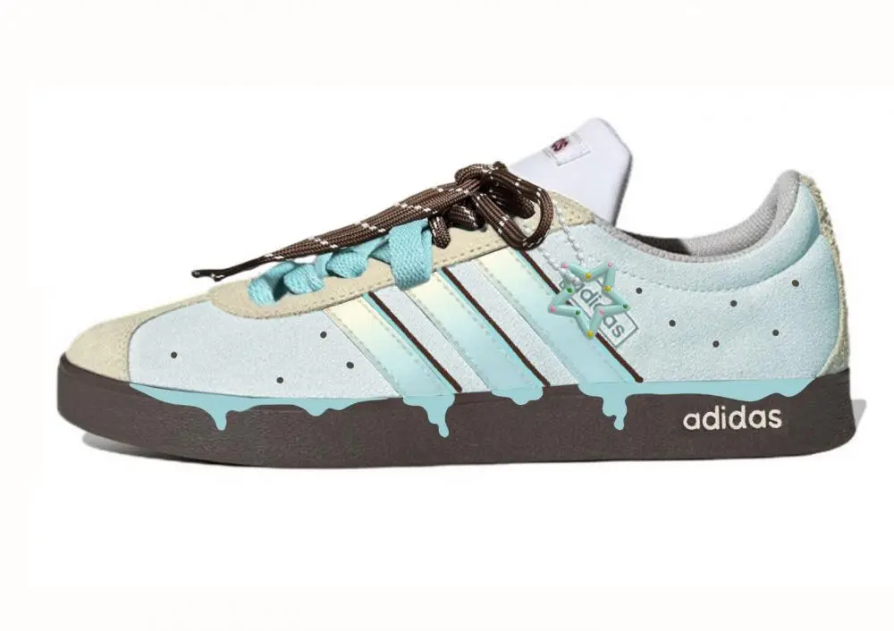 Adidas VL COURT 2.0 Abrasion Resistant Slip Resistant Low top Skateboard Shoes Unisex