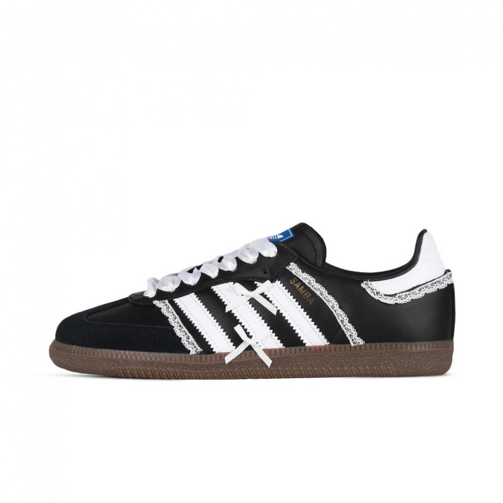 Adidas Originals SAMBA OG Baileys Slip Resistant Low Top Skateboard Shoes Unisex Black White