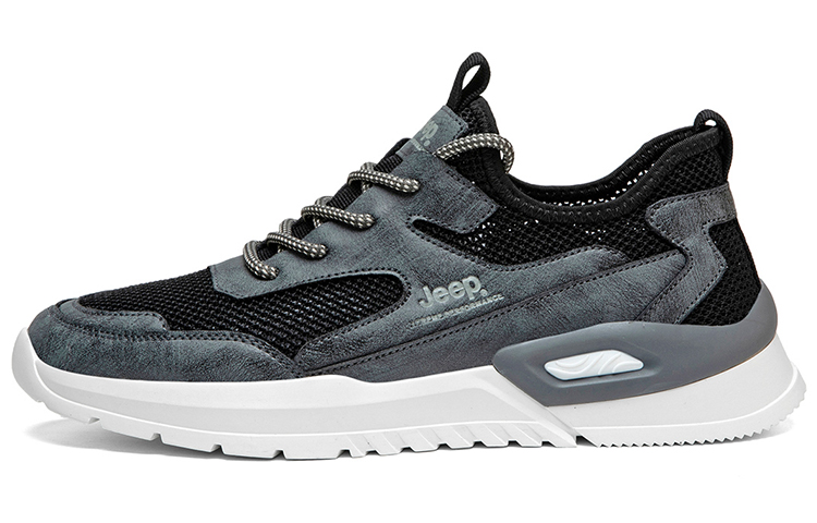 Jeep Low-Top Skateboard Shoes Men's Black