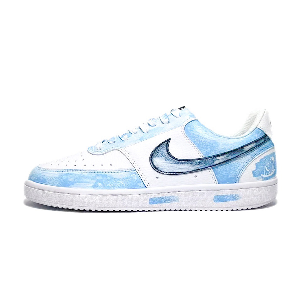 Nike Court Vision 1 Skateboard Shoes Men Low-Top Blue