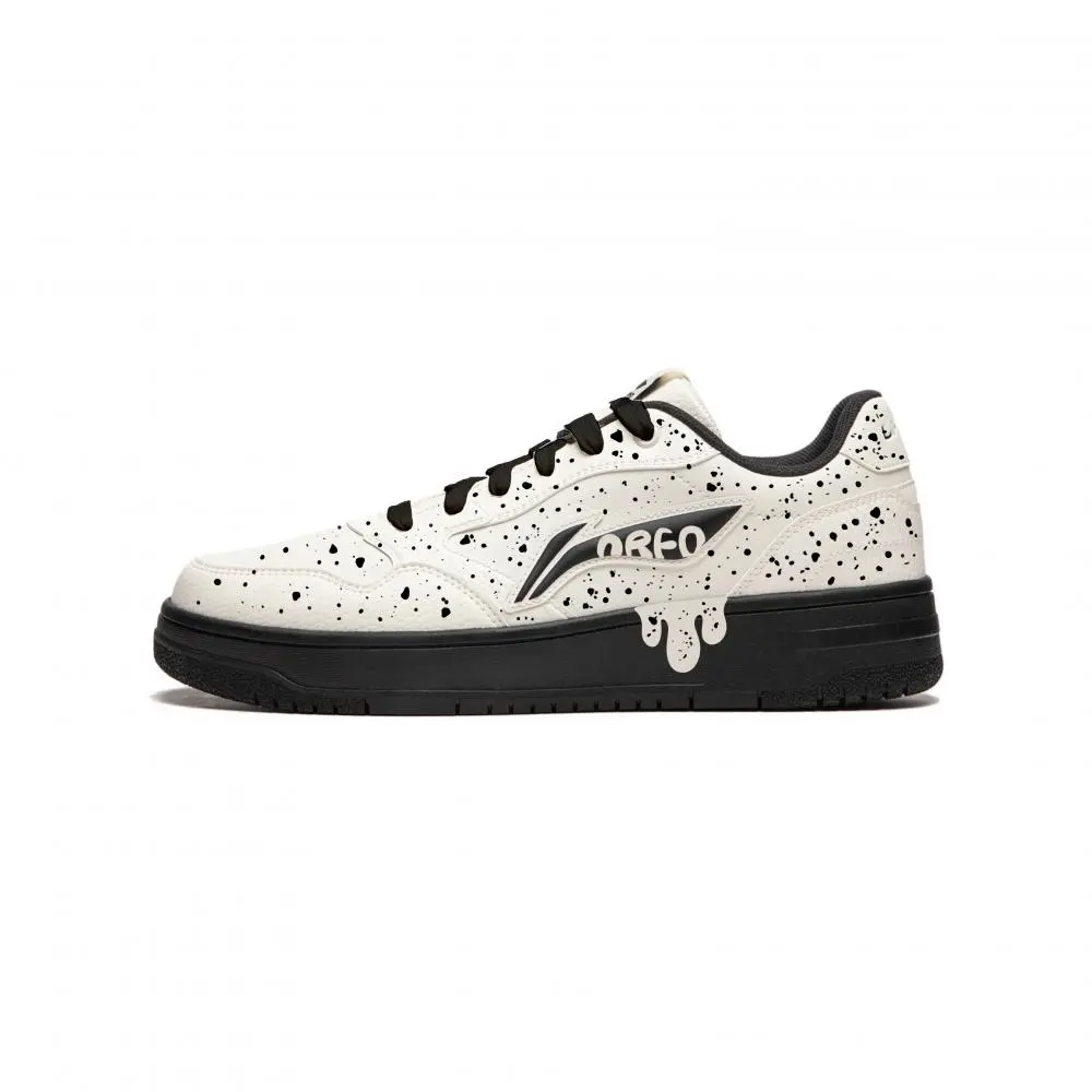 LiNing Tianji Soft Anti-Slip Wear-Resistant Low-Top Skateboard Shoes Women's Black White