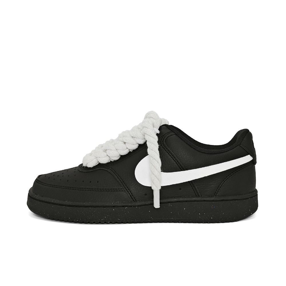 Nike Court Vision White Phantom Anti-Slip And Wear-Resistant Lightweight Low-Top Skateboard Shoes Unisex Black White