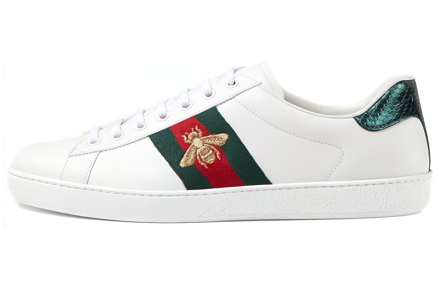 GUCCI Ace Embroidered Bee Sneakers