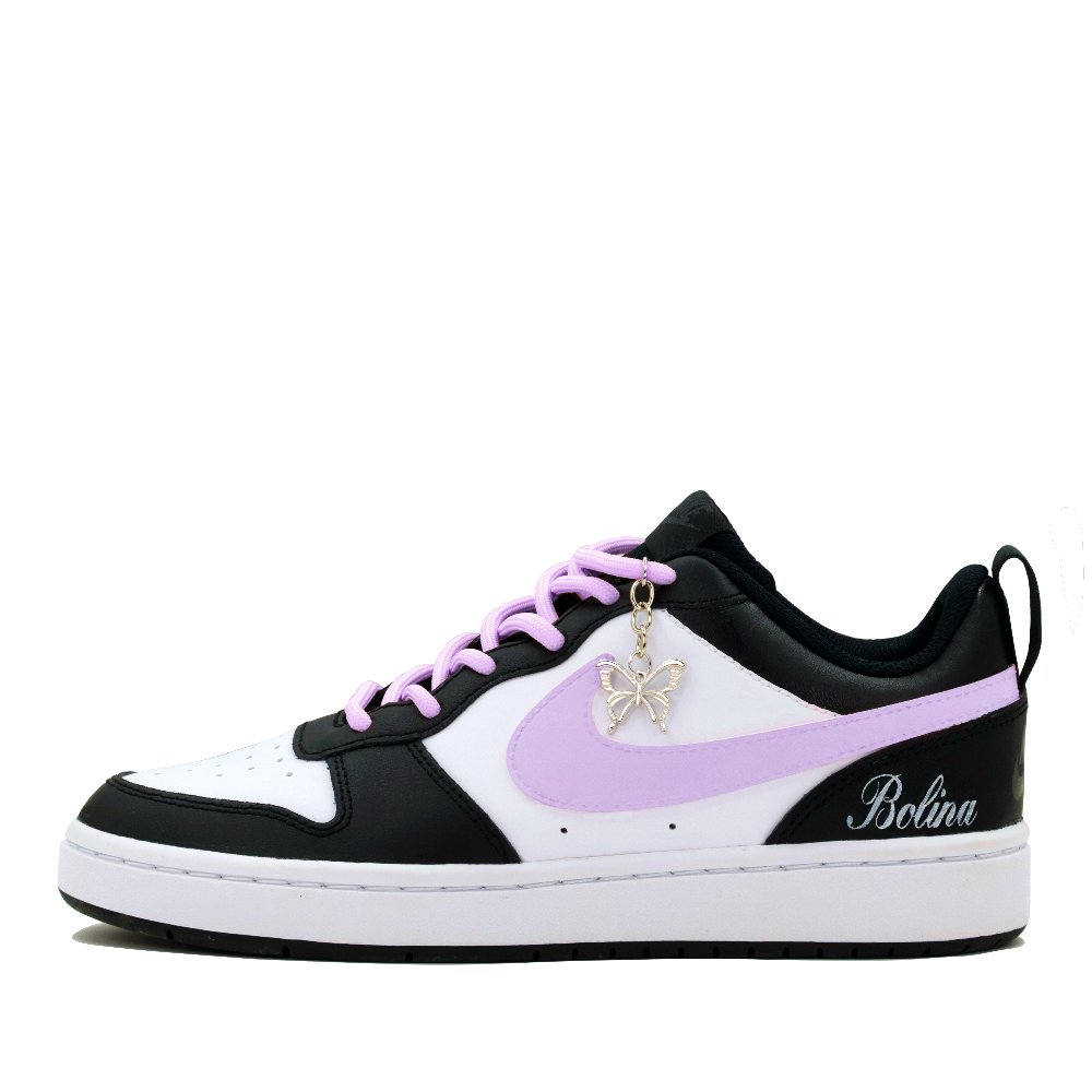 Nike Court Borough Whale Heart Purple Ink Star Anti-Slip And Wear-Resistant Breathable Low-Top Skateboard Shoes Women's