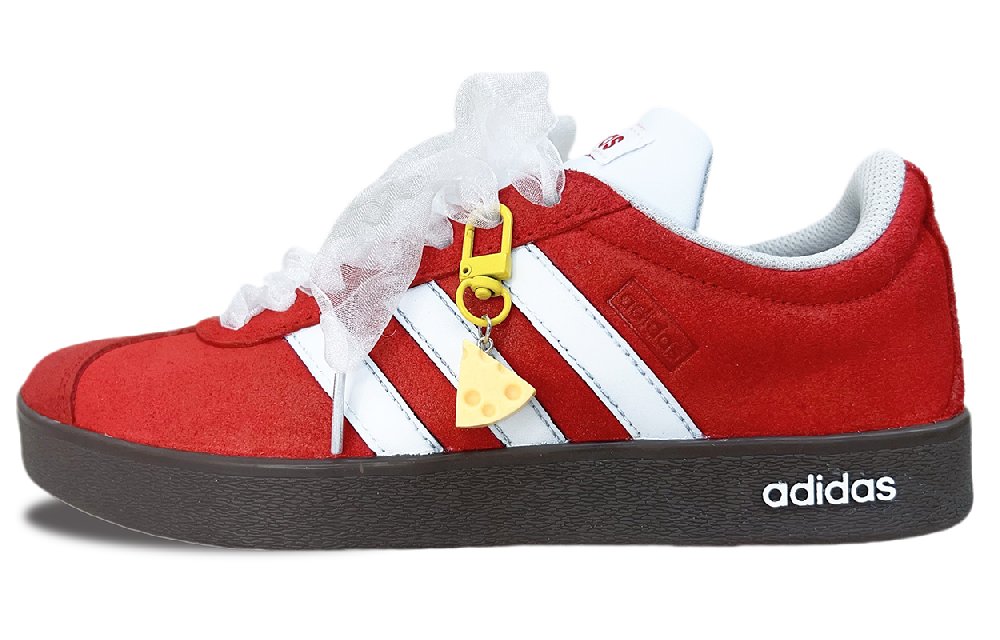 Adidas Neo VL Court Lifestyle Coverage Slip Resistant Low Top Skateboard Shoes Unisex Red