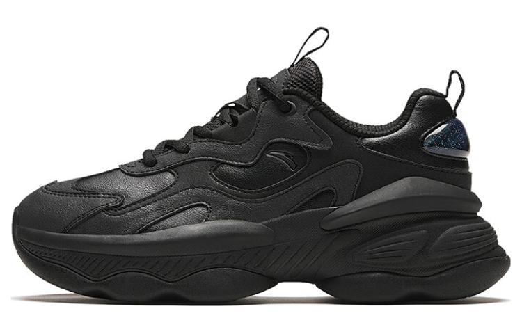Anta Nutty Shoes Cushioning Wear-Resistant Low-Top Chunky Sneakers Women's Black