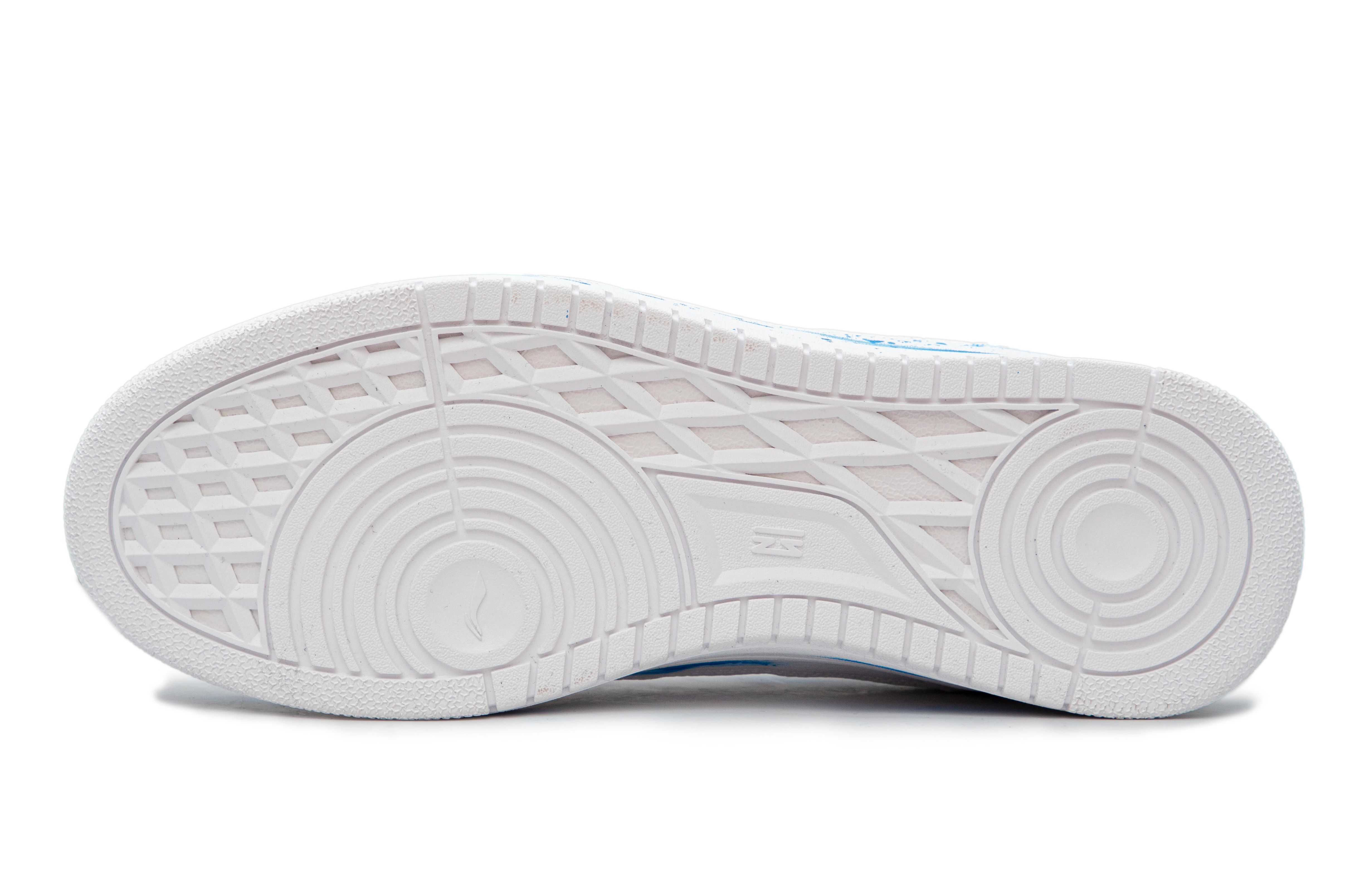 LiNing Tianji Wear-Resistant Lightweight Height Increasing Low-Top Skateboard Shoes Unisex White Blue купить в интернет-магазине Yoocart с быстрой доставкой по России.