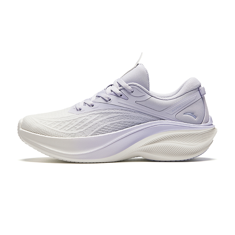 Anta Running Collection Cushioned Wear Resistant Lightweight Low Top Casual Running Shoes Women's White Light Purple