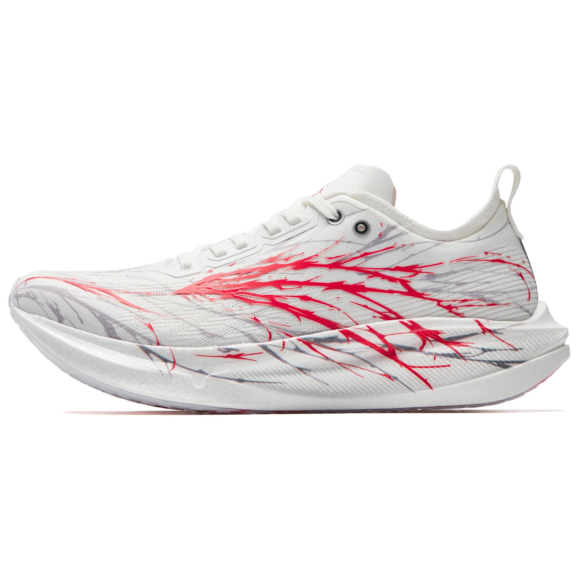 ANTA Mario 2 Running Shoes Men's Low top Papyrus White, Flame Red
