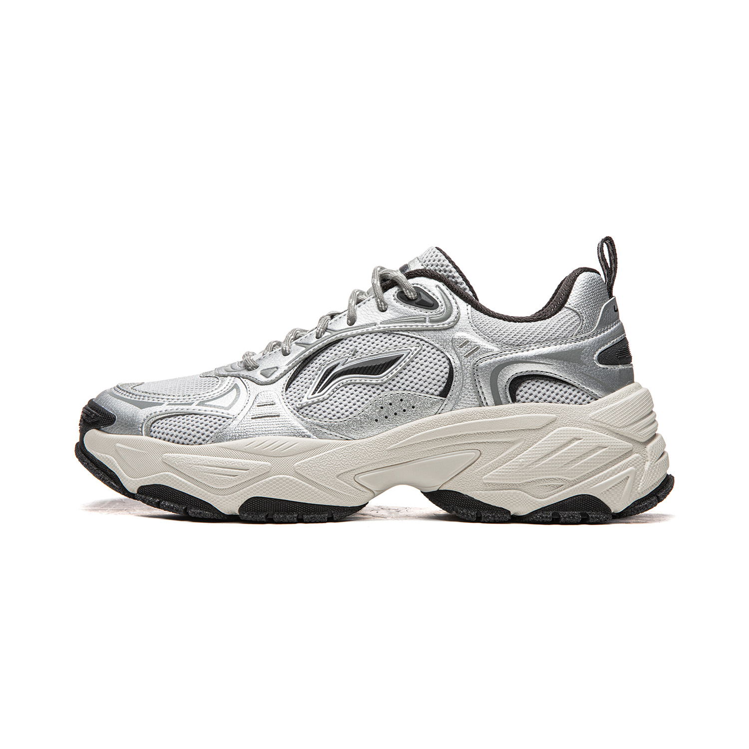 LiNing Red Sugar 2 Abrasion Resistant Breathable Low top Casual Shoes Men's Silver