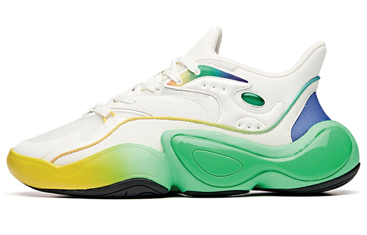 ANTA Facebook Series Casual Shoes Men Low-Top Cyan Yellow White