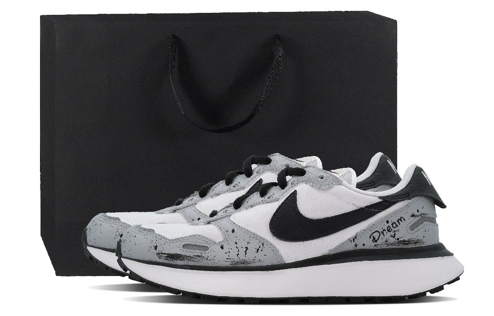 Nike Phoenix Waffle Low-Top Casual Shoes Unisex Black Beige Gray