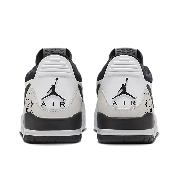 Jordan Legacy 312 Ink Wash Bamboo Forest Anti-Slip Wear-Resistant Low-Top Vintage Basketball Shoes Men's Black White