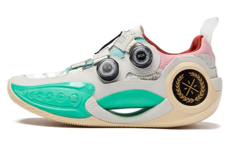 LINING WOW 9 Basketball Shoes Men's Low top White/Pink/Blue