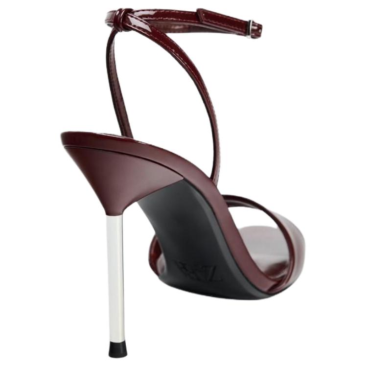 ZARA One Strap Sandals 10cm Women's Red купить в интернет-магазине Yoocart с быстрой доставкой по России.