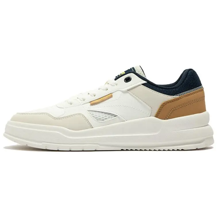 361° Anti Slip Wear Resistant Low Top Skateboard Shoes Men's Beige Blue Brown