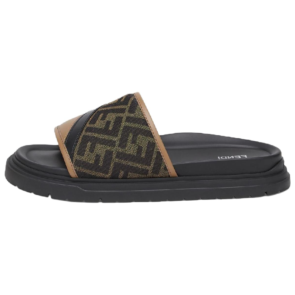 FENDI Diagonal Ff Jacquard Slides