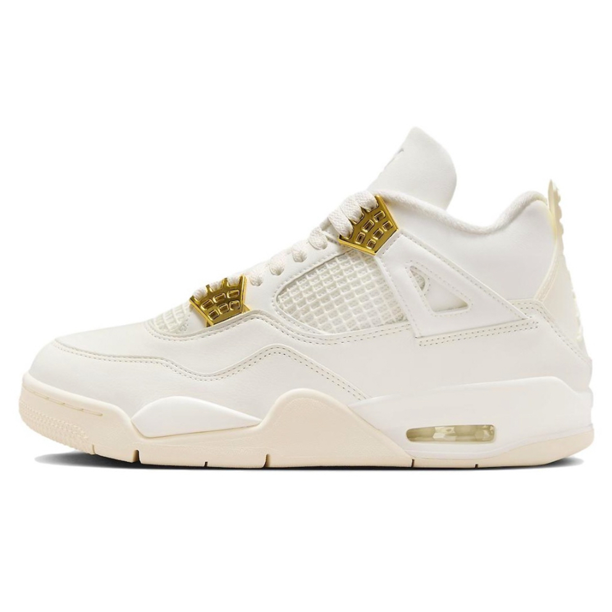 Jordan Air Jordan 4 Wear-Resistant Mid-Top Vintage Basketball Shoes Women's White Pink Gold купить в интернет-магазине Yoocart с быстрой доставкой по России.