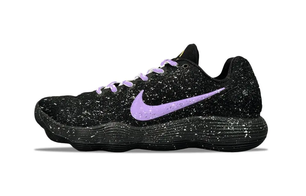 Nike Hyperdunk 2017 YDCC Dusty Purple Baby's Breath Abrasion Resistant Low top Basketball Shoes Unisex Black Purple