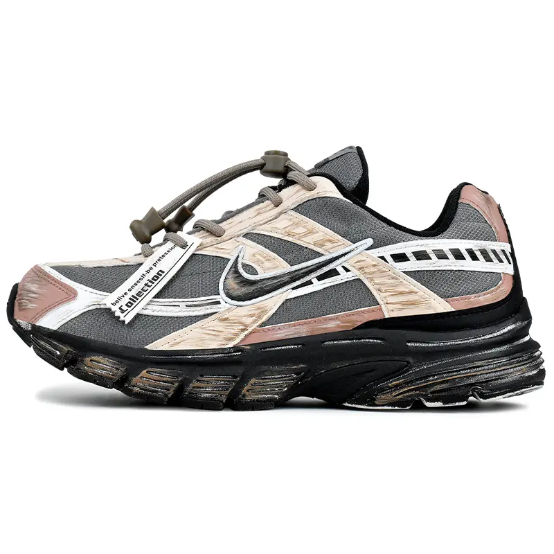Nike Initiator Abrasion Resistant Low top Running Shoes Men's Brown Gray Pink