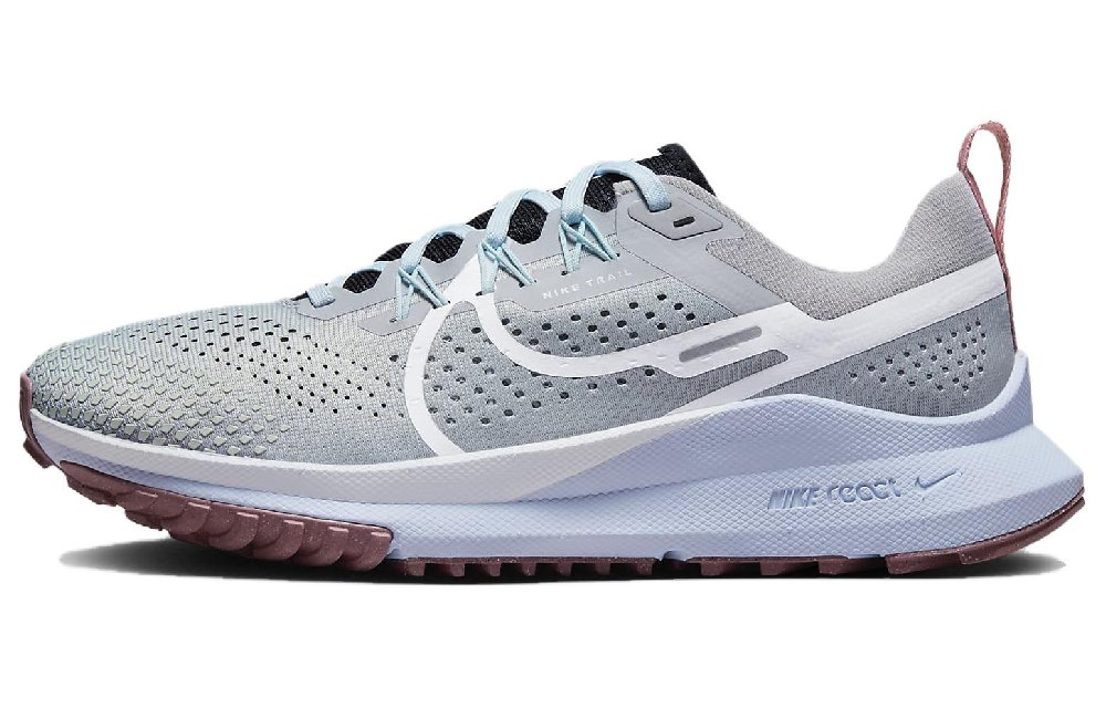 Nike React Pegasus Trail 4 Light Smoke Grey Black Glacier Blue White Women's