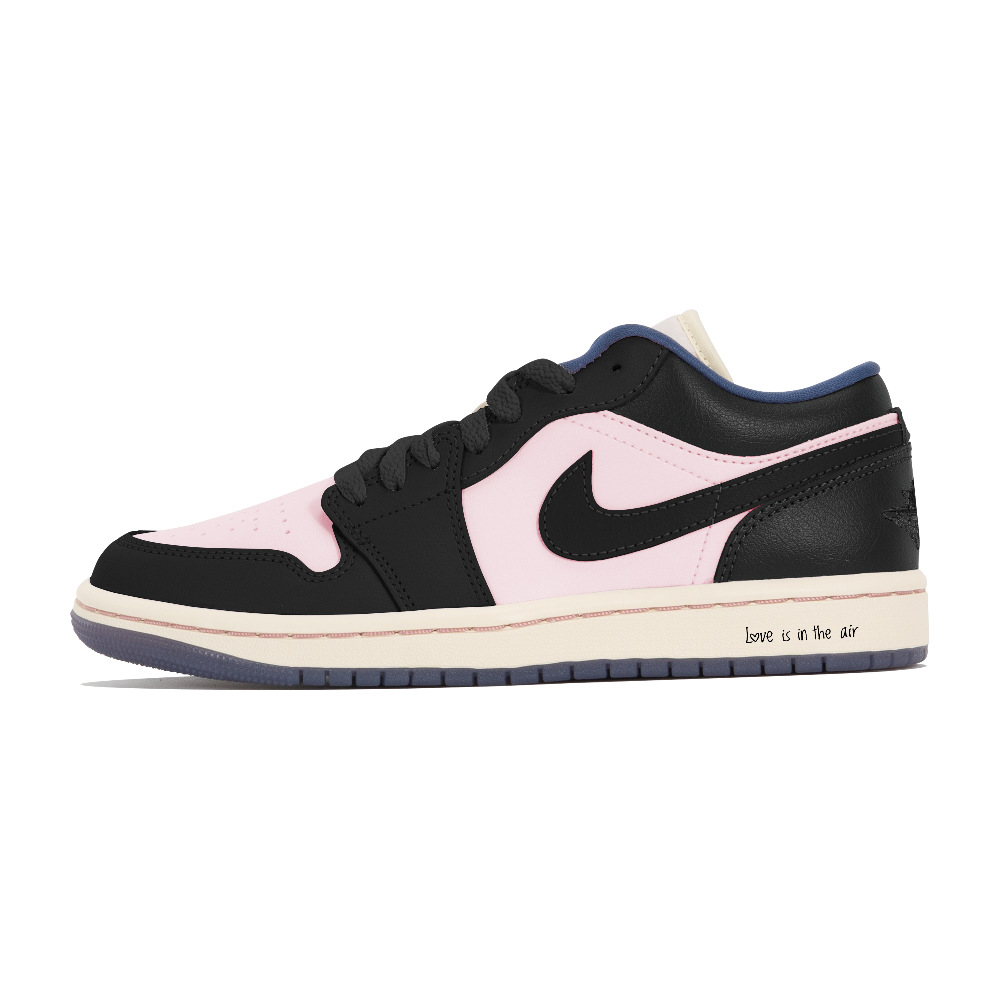 JORDAN Air JORDAN 1 Vintage Basketball Shoes Women's Low Top Black Pink