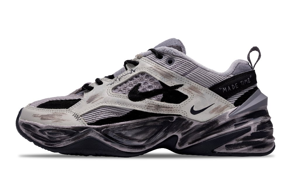 Nike M2K Anti Slip Wear Resistant Low Top Chunky Sneakers Unisex Gray
