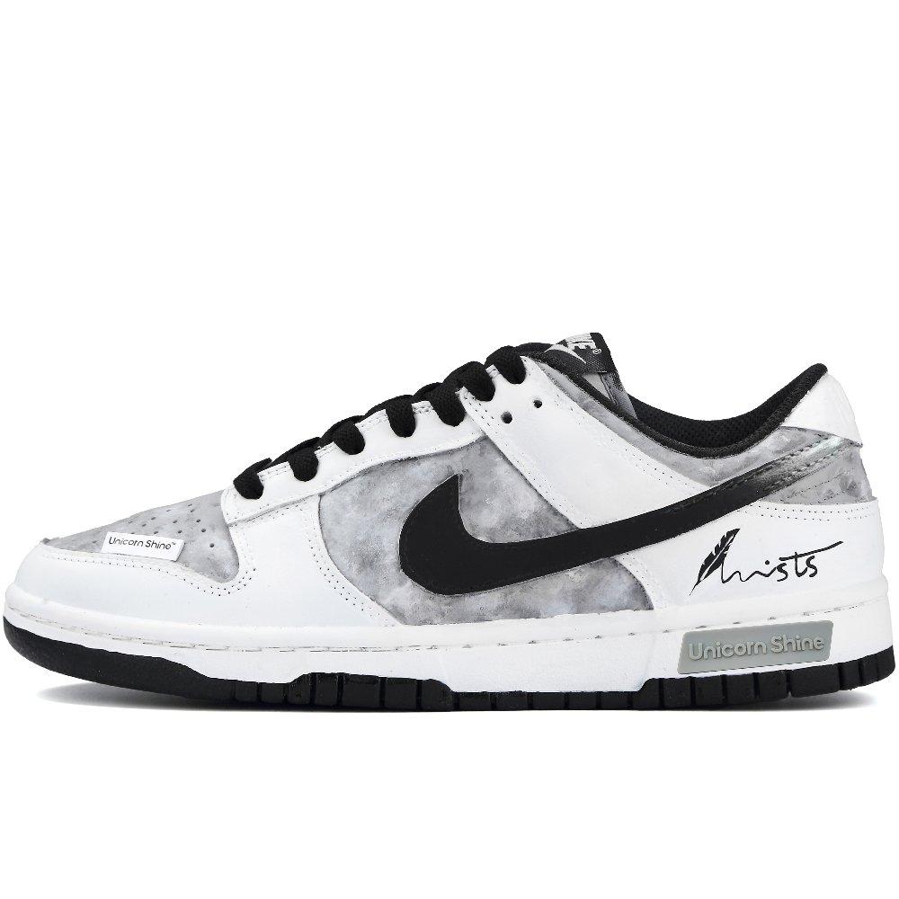 Nike Dunk Anti Slip Wear Resistant Low Top Skateboard Shoes Women's White Gray