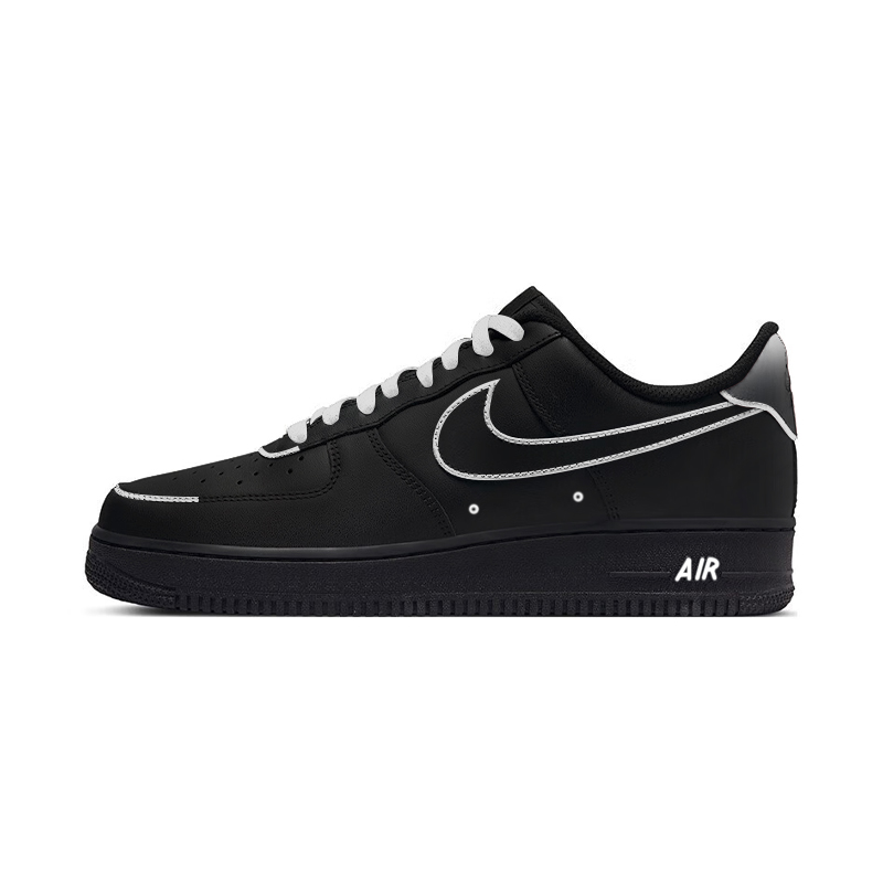 Nike Air Force 1 Anti-Slip And Wear-Resistant Lightweight Low-Top Skateboard Shoes Unisex Black White