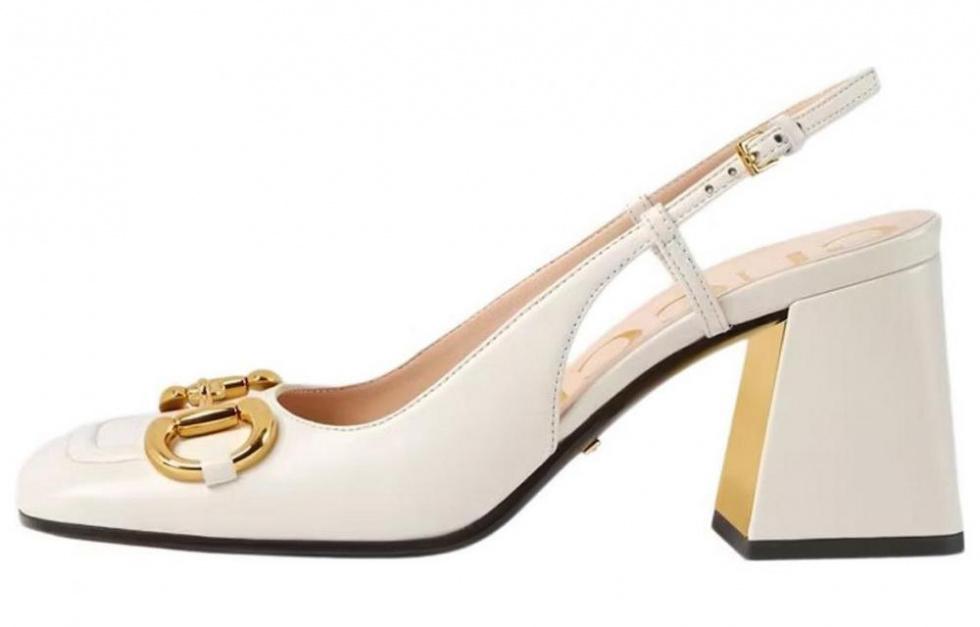 GUCCI Horsebit Mid-heel Slingback Pumps