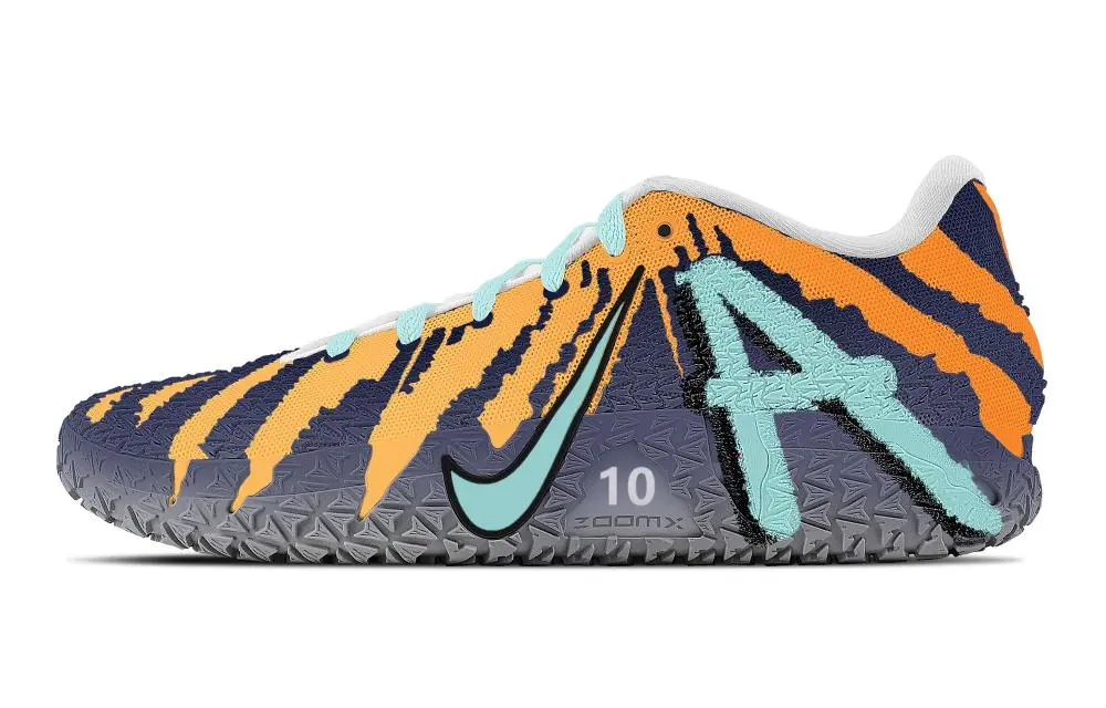 Nike Ja Morant 3 Haikyu!! Abrasion Resistant Low top Basketball Shoes Unisex Orange Purple Cyan