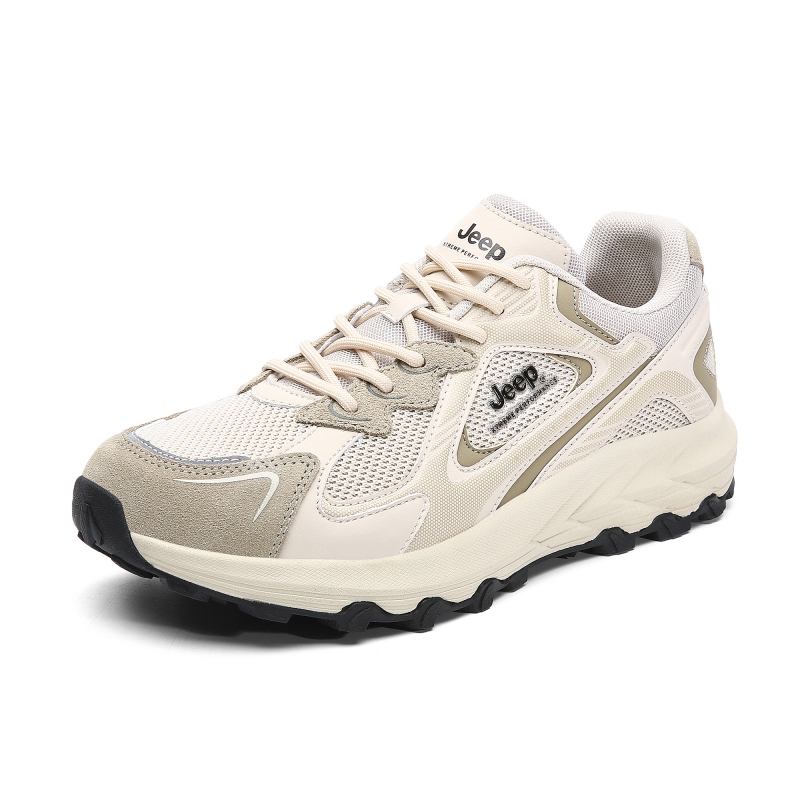 Jeep Low Top Casual Running Shoes Unisex Sand