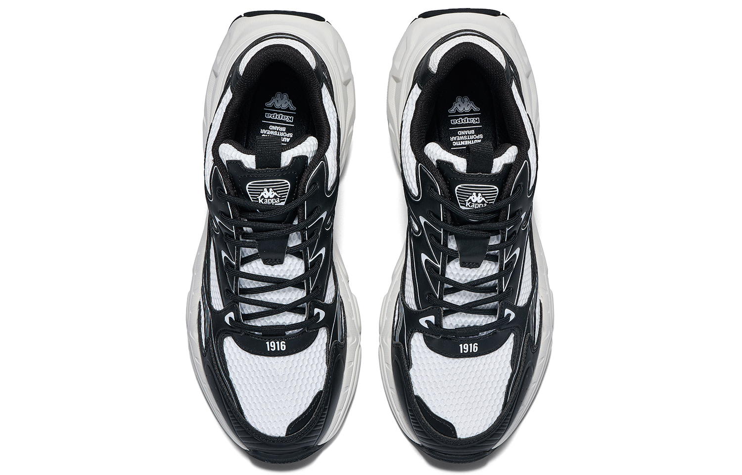 Kappa Slip Resistant, Abrasion Resistant, Breathable, Height Increasing Low Top Running Shoes Unisex Black White купить в интернет-магазине Yoocart с быстрой доставкой по России.