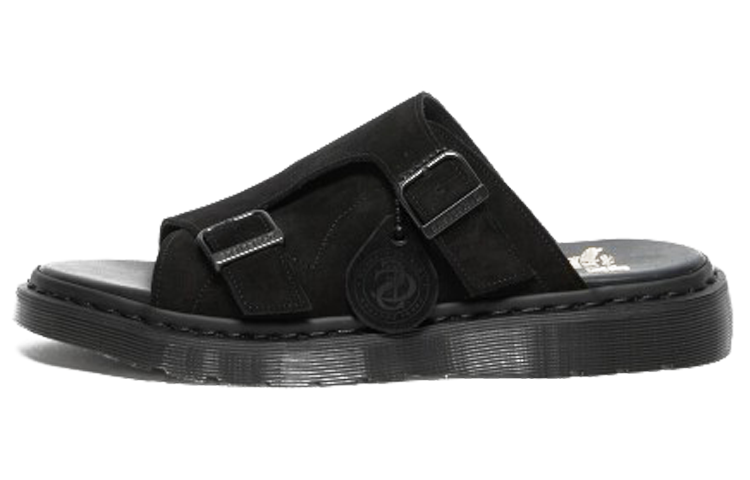 Dr.Martens Rubber Sole Slip-Resistant Slide Slippers Unisex Black