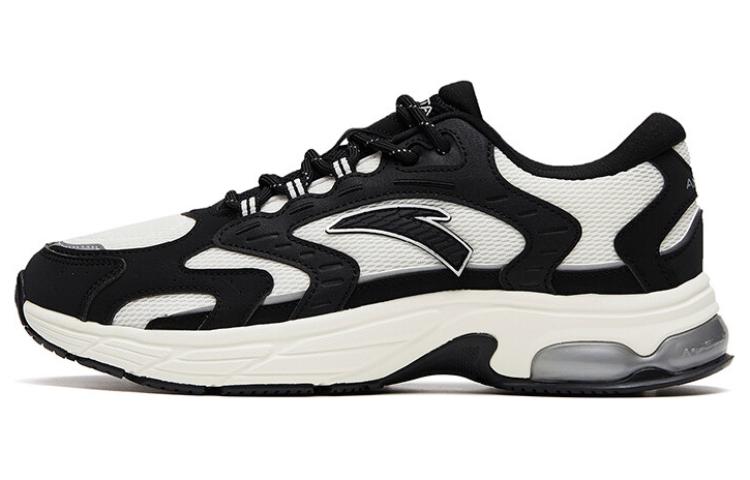 Anta Cushioned Slip-Resistant Abrasion-Resistant Low-Top Running Shoes Men's White Black