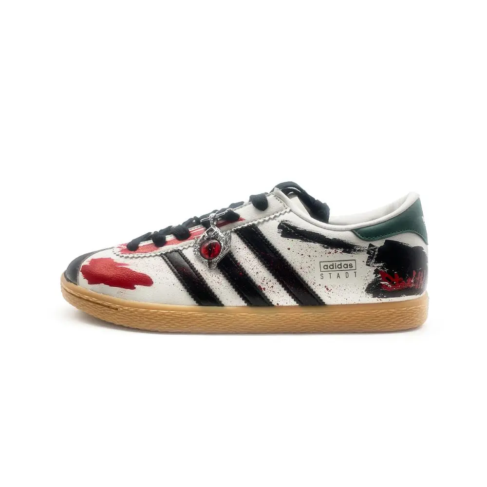 Adidas Originals Stadt Demon Idea Low top Skateboard Shoes Unisex Black White Red
