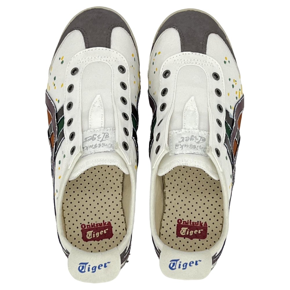 Onitsuka Tiger MEXICO 66 Anti-Slip And Wear-Resistant Breathable Low-Top Casual Shoes Unisex White Red
