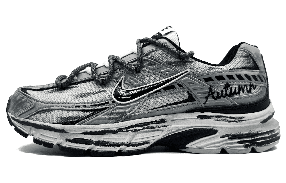 Nike Initiator Abrasion Resistant Low Top Running Shoes Men's Black Gray