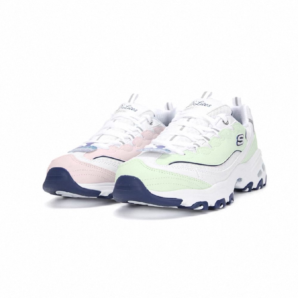 Skechers D'LIFES Chunky Sneakers Women's Low top Green Pink