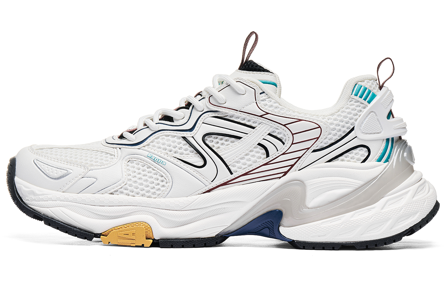 Kappa Wind Chaser 2 Back to Back Anti Slip Wear Resistant Low Top Chunky Sneakers Unisex Classic White купить в интернет-магазине Yoocart с быстрой доставкой по России.