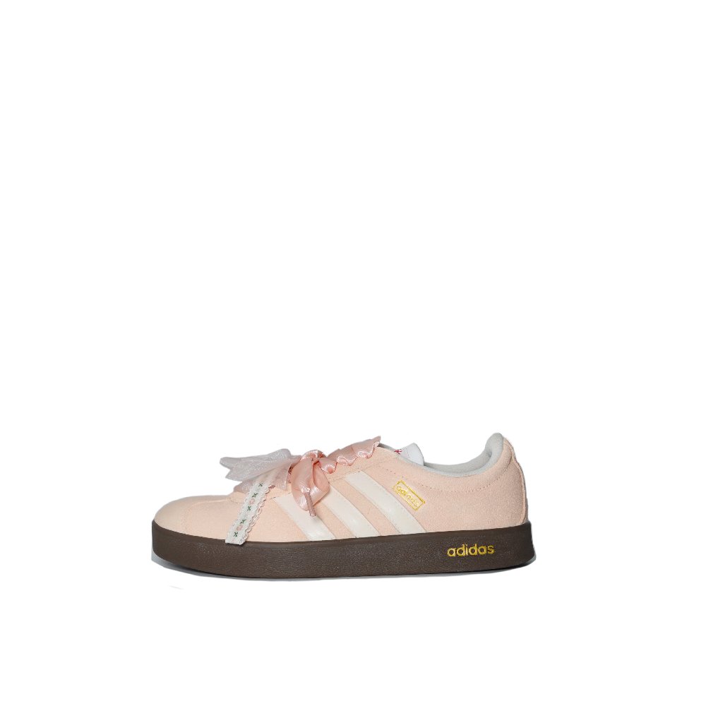 Adidas Neo VL Court 2.0 Slip-Resistant Low-Top Skateboard Shoes Unisex White Orange