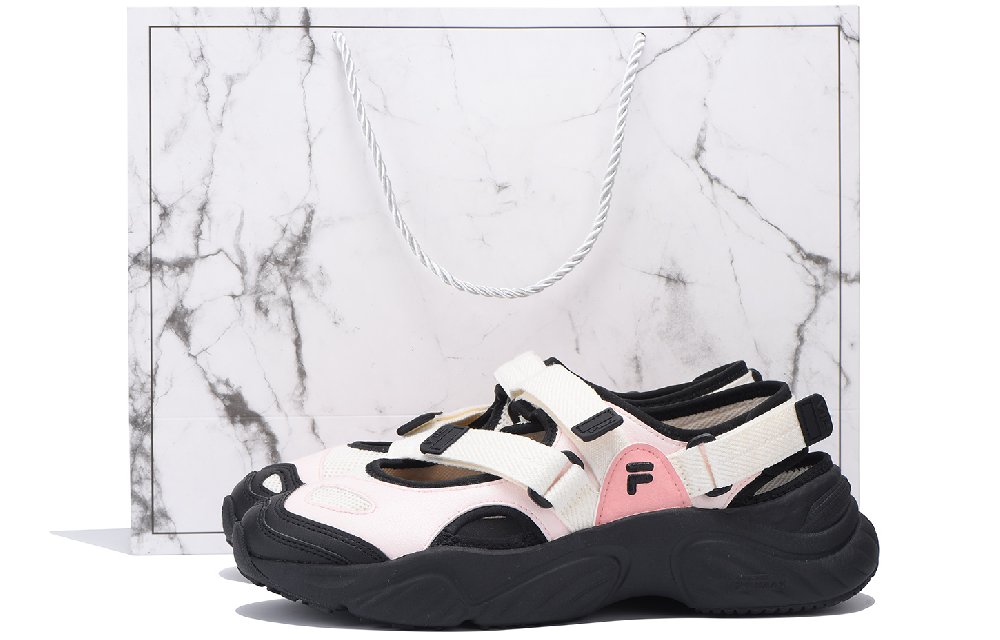FILA FUSION Conch Refreshing Sweet Berry, Girly Pink Beach Sandals Women's Black Pink