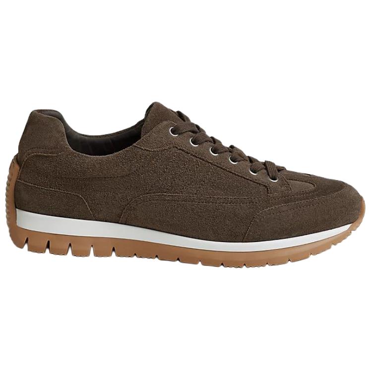 HERMES Rivera Low top Casual Shoes Men's Brown