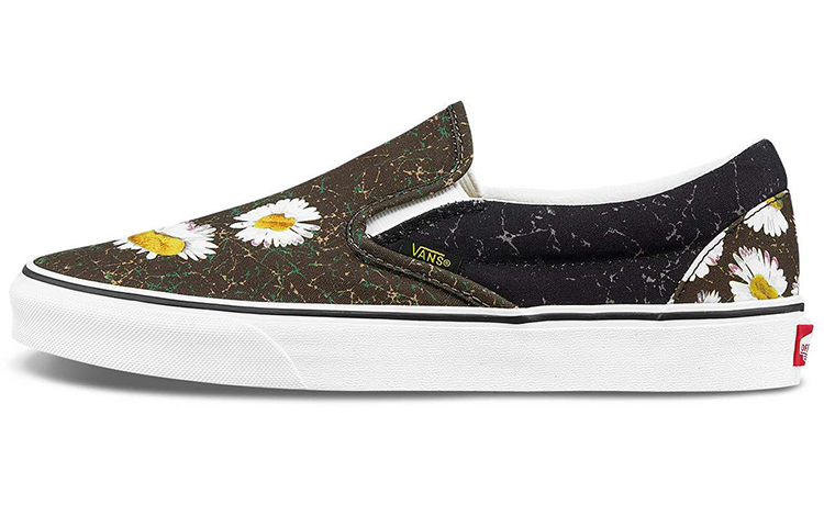 Vans Slip On Low Top Canvas Shoes Black/Green