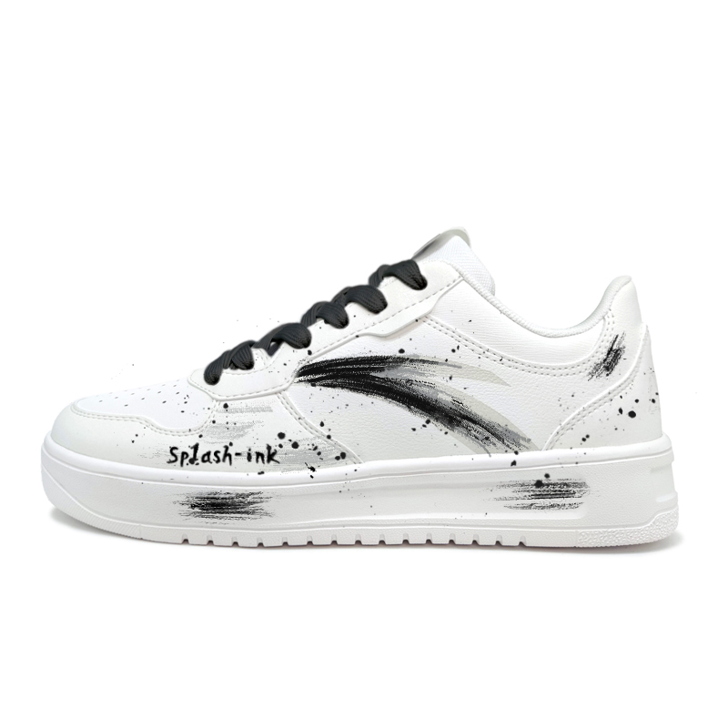 Anta Relaxed Wear resistant And Lightweight Low Top Skateboard Shoes Unisex White Black купить в интернет-магазине Yoocart с быстрой доставкой по России.
