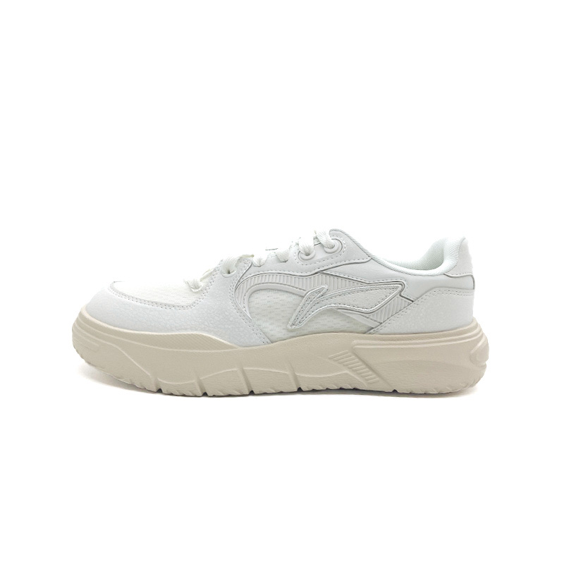LiNing Lightweight, Breathable, And Slip Resistant Low Top Skateboard Shoes Men's Ivory