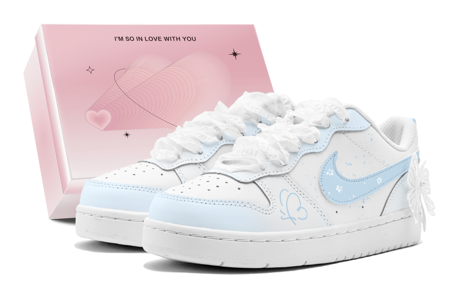 Nike Court Borough Skateboard Shoes Women's Low top White